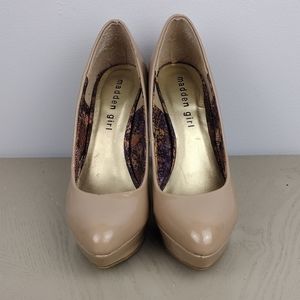 Madden Girl Nude Platform Heels